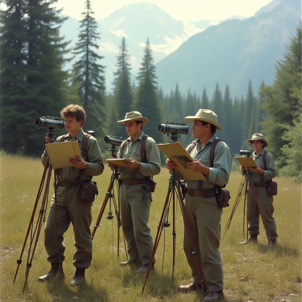 Historical photo of Canadian Wildlife founders in the field